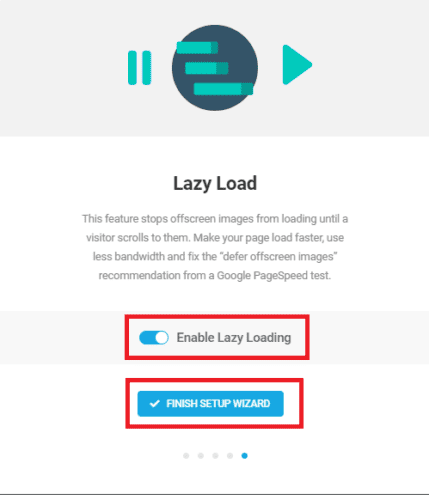 lazy load plugin 옵션 켜기
